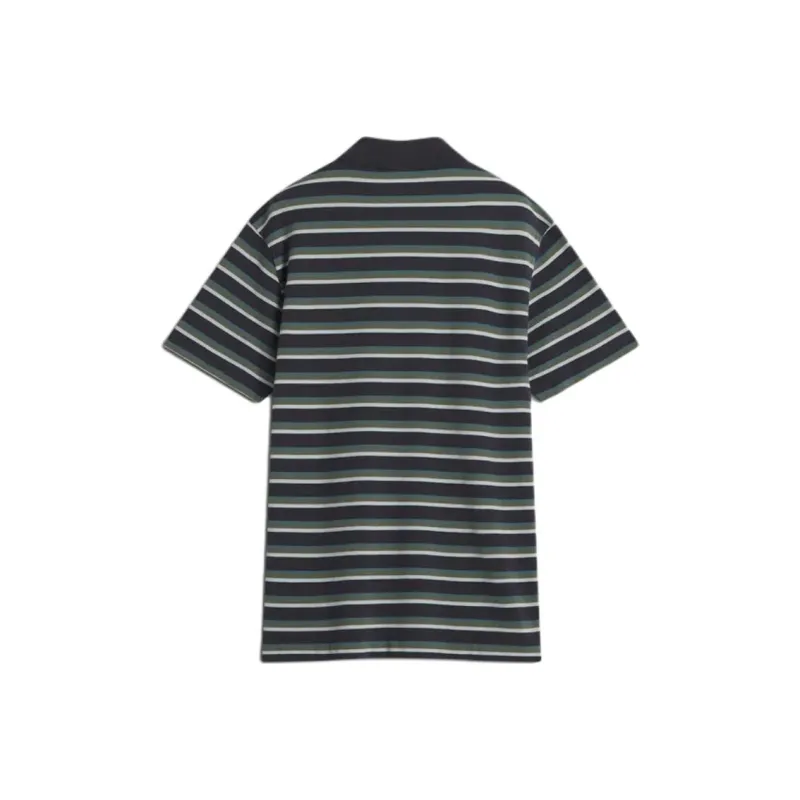 Maison Kitsuné Profile Fox patch Striped Polo Shirt-1