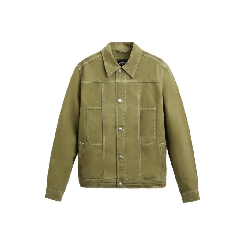 ZARA Jackets Men Green-0