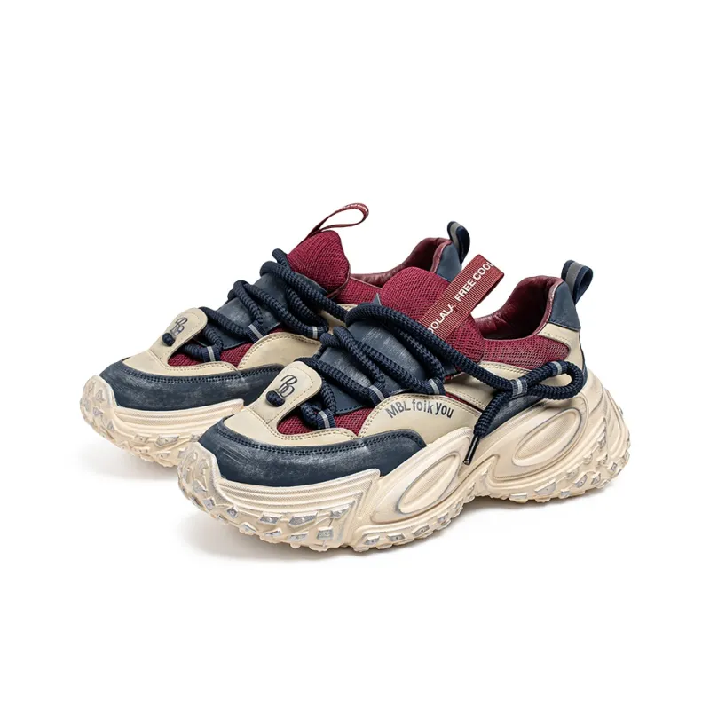 JANECO Slip Resistant, Abrasion Resistant, Breathable Low Top Chunky Sneakers Men's-14