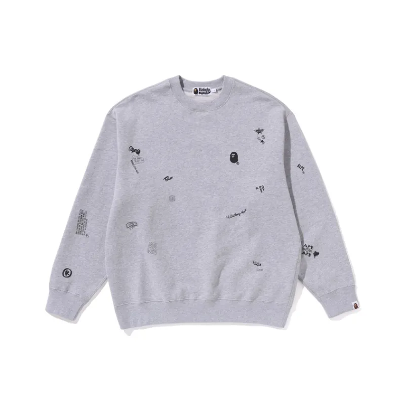 A BATHING APE All over Logo Print Sweater-2