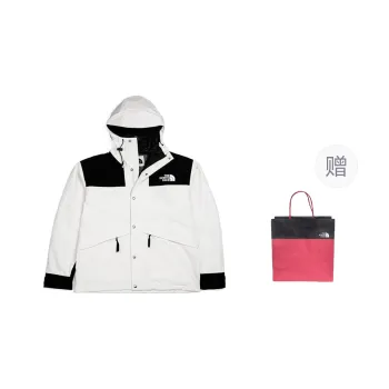 THE NORTH FACE 1986 Series Waterproof And Windproof Windbreaker Jacket Unisex White Shopping Bag Included