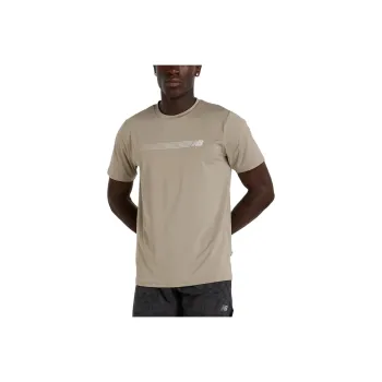New Balance Linear Lines Performance T Shirt Men's Dried Up Stones