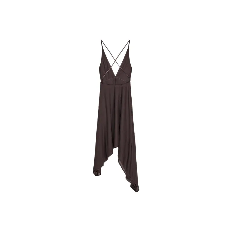 ZARA Slip Dress Women's Chocolate-1