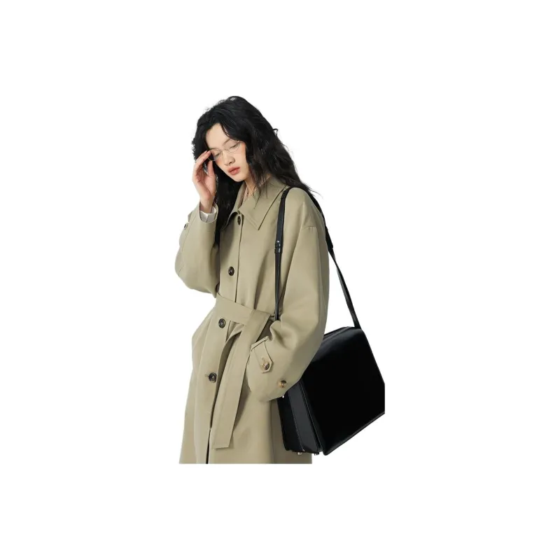 Omont Trench Coat Women's Light Beige-5