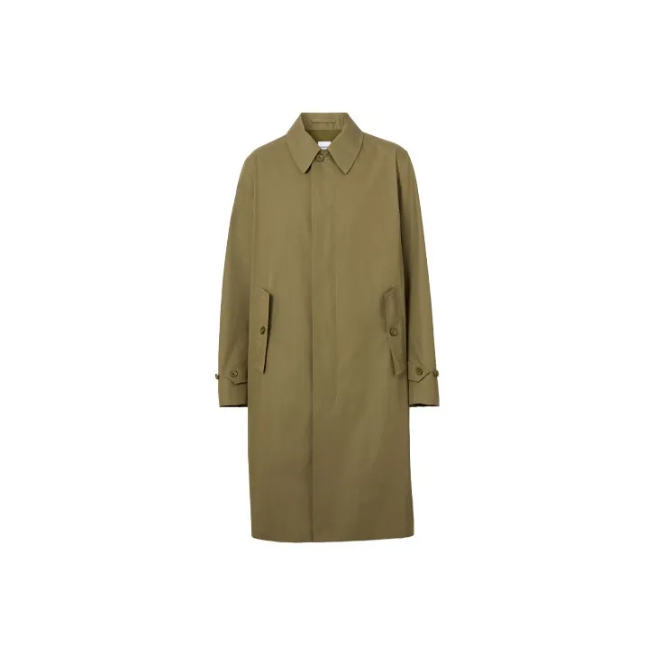 Burberry Trench Coats Men Dark Fern Green-0