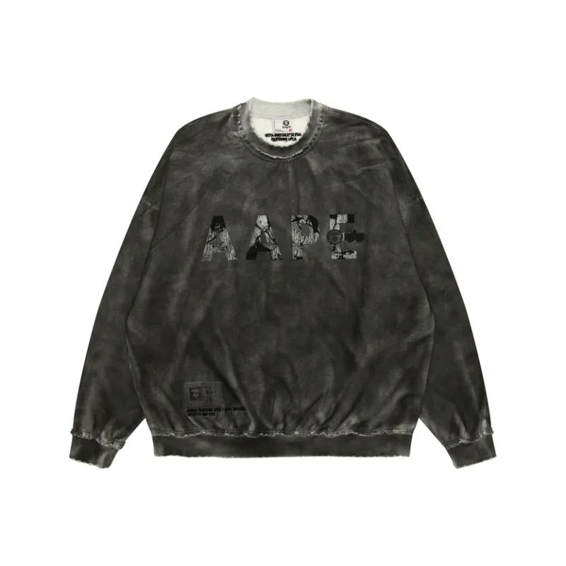 Aape x ALPHA INDUSTRIES FW24 Sweatshirt Men's Black-0