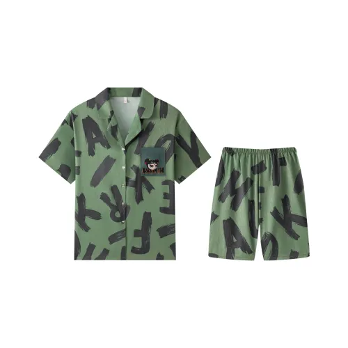 Gongdie x NEZHA,LIANMINGKUAN Pajama Set Unisex Green