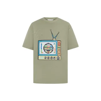 URBAN REVIVO T Shirt Men's Green Khaki