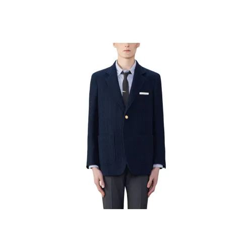 THOM BROWNE· Jackets Coats Men's Marine Blue