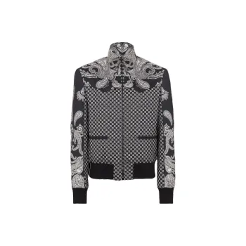 BALMAIN Graphic print Zipped Bomber Jacket