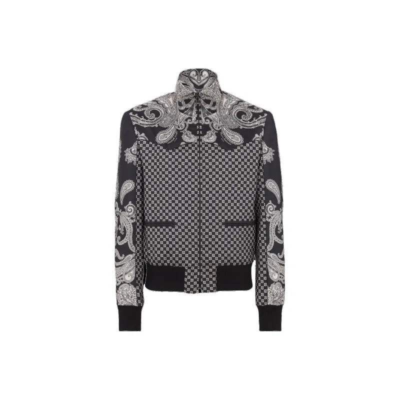 BALMAIN Graphic print Zipped Bomber Jacket-0