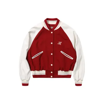 Mishkanyc Baseball Jacket Unisex Burgundy