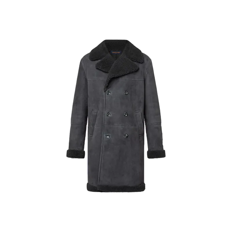 LOUIS VUITTON Double Breasted Shearling Coat-0