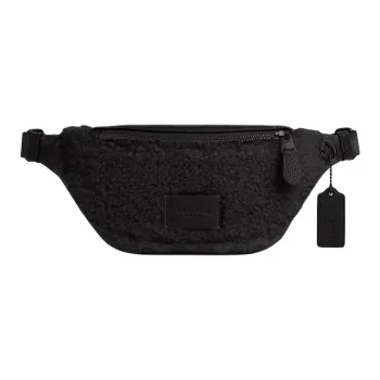 COACH Warren Coated Canvas Fanny Pack Tubas Women's Black
