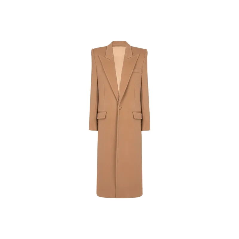 BALMAIN Buttoned Long Coat-0