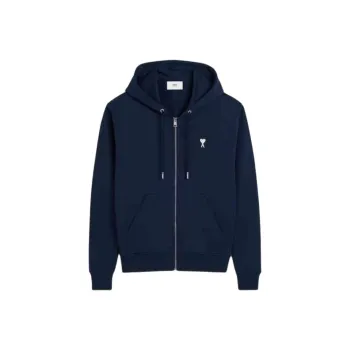AMIPARIS Paris Ami De Coeur Logo Embroidered Zipped Hoodie