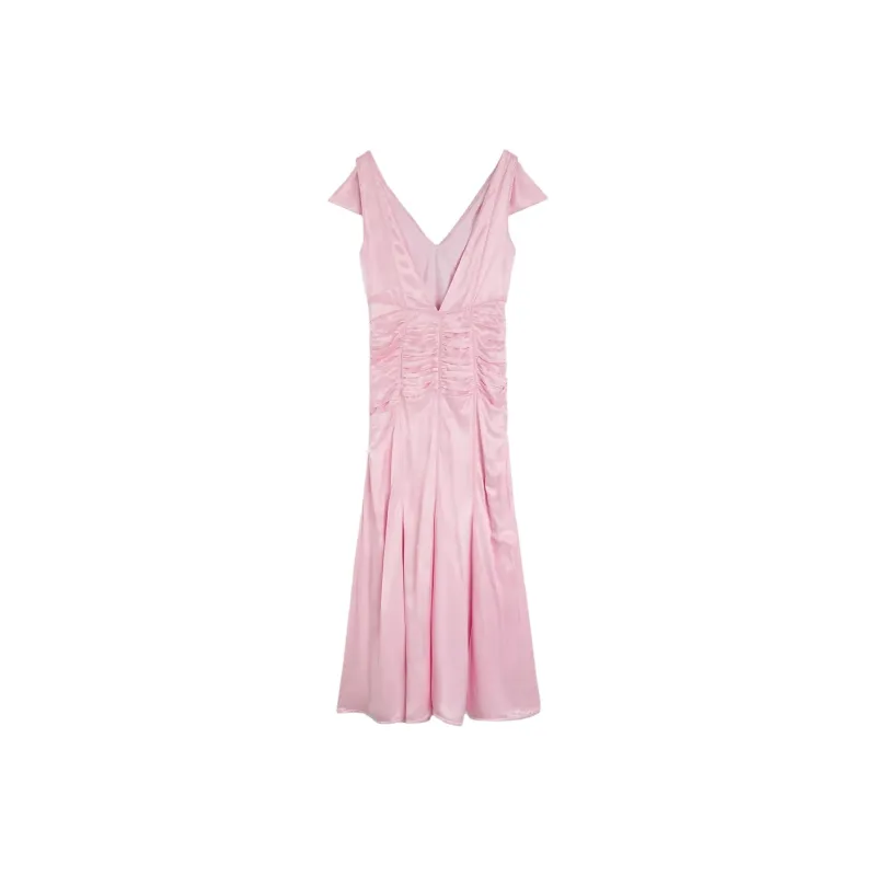 JIL SANDER Pleat detail Midi Dress-1