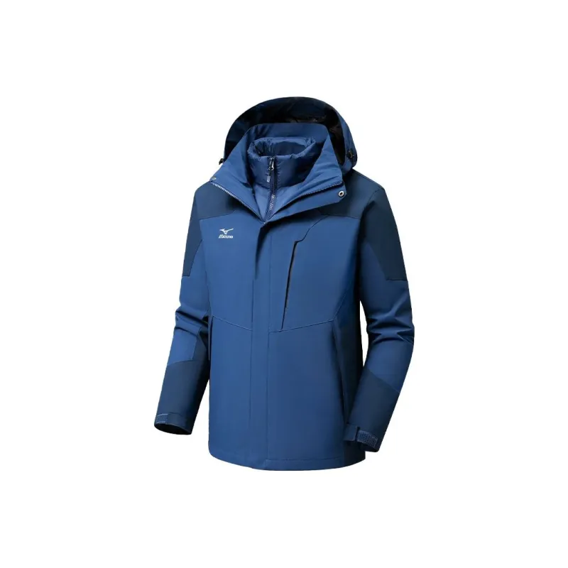 Mizuno Water-Resistant Windproof Breathable Wear-Resistant Warm Rainproof Windbreaker Jacket Men's-0