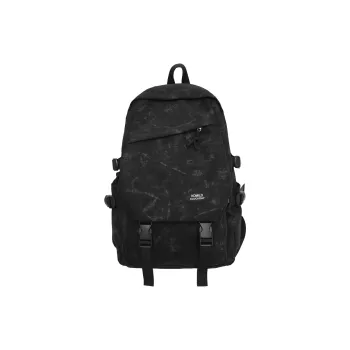 OUZIHUANG Nylon Backpack Regular Unisex Black/White/Green/Red