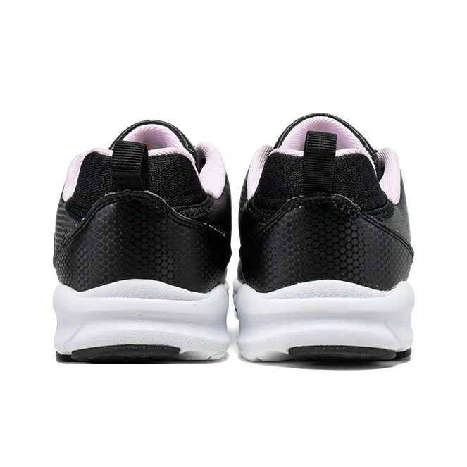 361° Cushioning, Breathable, Lightweight Low Top Casual Running Shoes Women's Obsidian Black Pure White Pink-4