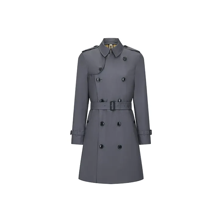 Burberry Trench Coats Men Dark Gray-0