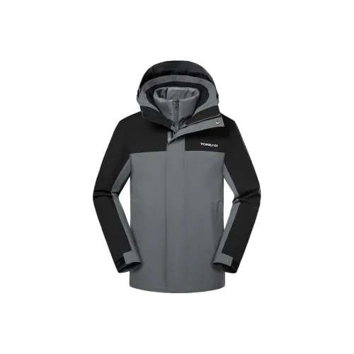TOREAD Waterproof, Windproof, Abrasion Resistant, Thermal Windbreaker Jacket Men's Lead Gray/Black