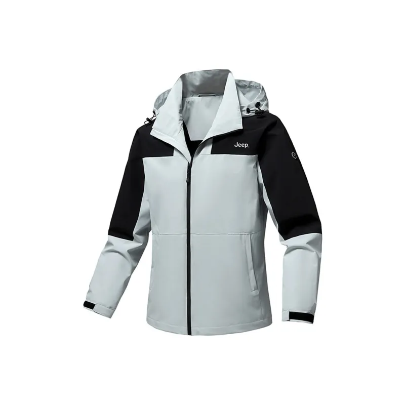 Jeep Outdoor Hiking Water Resistant Windproof Wear Resistant Windbreaker Jacket Unisex-32