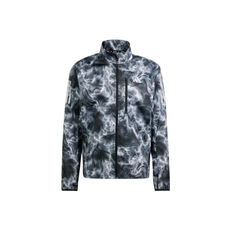 Adidas ALLOVER PRINT Jackets Men Black Gray Color-0
