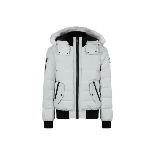 Moose Knuckles Onyx Scotchtown Shearling Bomber Jacket Down Jacket Men's Birch Grey