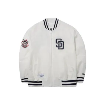 New Era x MLB SS24 San Diego Padres Baseball Jacket Unisex White