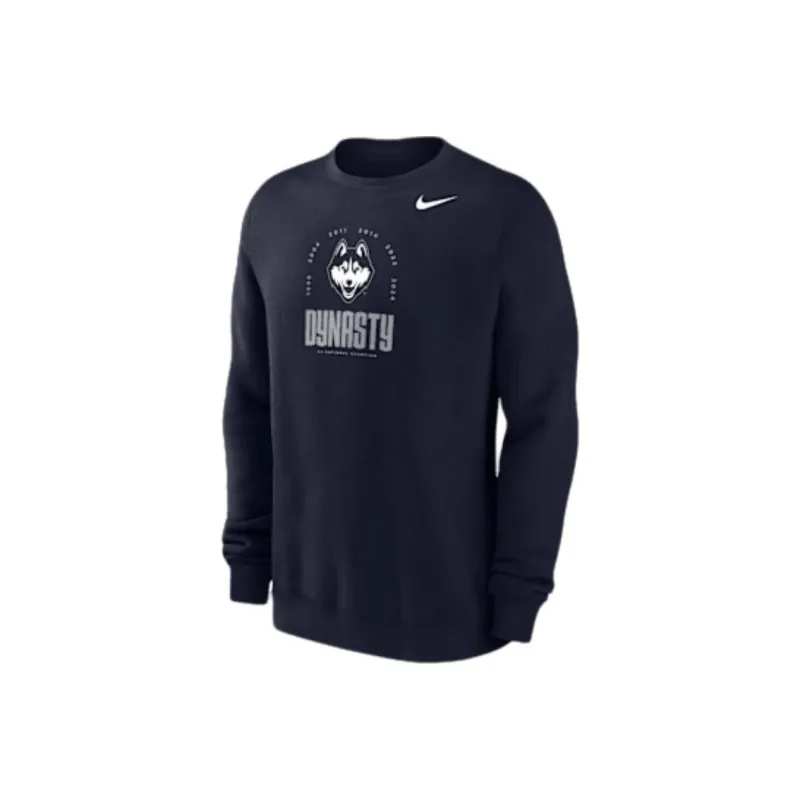 Nike UConn Club Men's Nike College Fleece Crew Neck Sweatshirt-0
