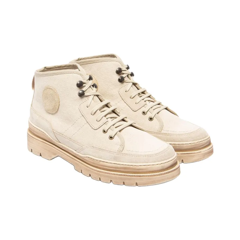 KLEMAN CLEON MANUFACTURE PARTISAN T Abrasion Resistant Ankle Length Outdoor Boots 3cm Men's Beige-1