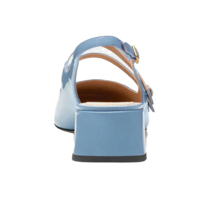 COACH Winley Chunky Heel High Heels 3.5cm Women's Blue-4