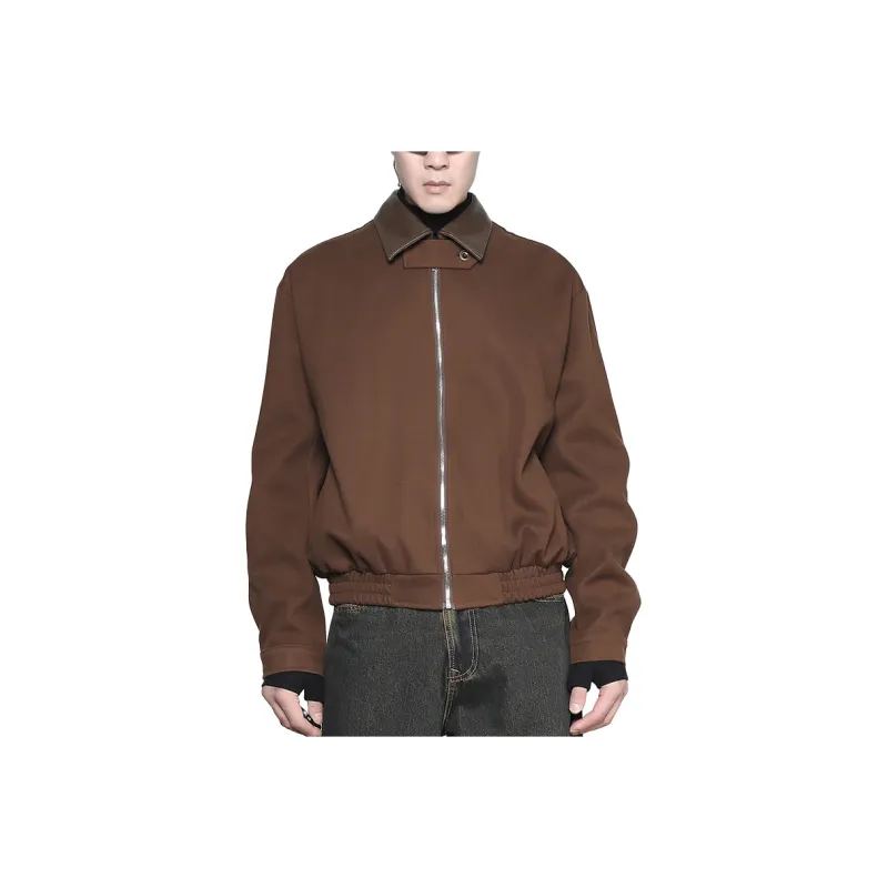 RAYSHOW Jackets Coats Men's Coffee-3
