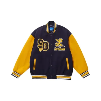 LOOKUN Jackets Unisex Navy Blue