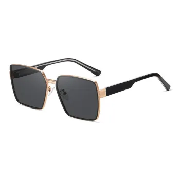 Yamaichi Maru Plate, Stainless Steel Irregular Shape Sunglasses Unisex