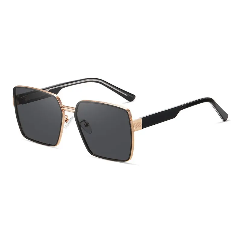 Yamaichi Maru Plate, Stainless Steel Irregular Shape Sunglasses Unisex-0