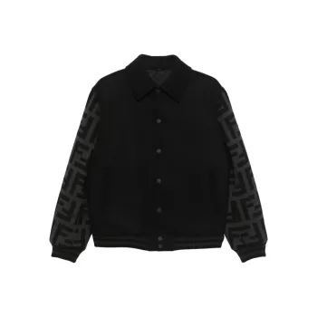 FENDI Logo Detailed Bomber Jacket