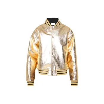 RHUDE Metalic Leather Bomber Jacket