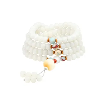 JIUHUASHAN White Jade Bodhi Bracelets Unisex