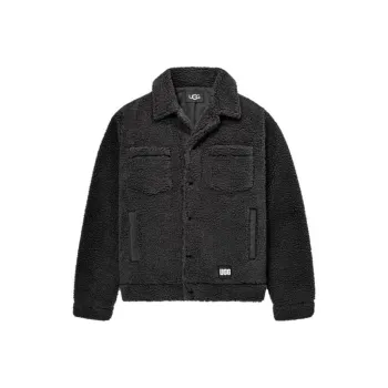 UGG Janson Sherpa Trucker Jacket Jackets Coats Men's Dark Gray