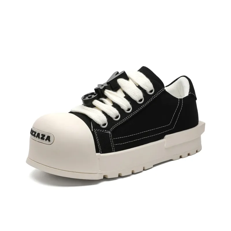 ΛOLUNKΛ Canvas Shoes Unisex Low Top Black-0