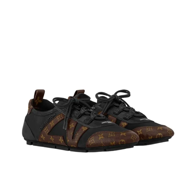 LOUIS VUITTON Sneakerina German Army Trainers Low Top Casual Shoes Women's Brown-2