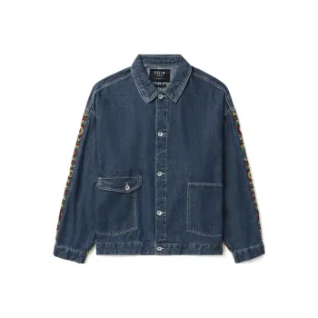 FIVE CM Crochet sleeve Denim Jacket