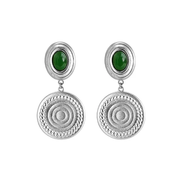 BAILAN BN Hetian Jade Earrings Jasper Unisex-5