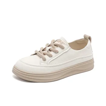 RED DRAGONFLY Flat Shoes Balance Abrasion Resistant Lightweight Low Top Casual Shoes Women's Apricot Beige