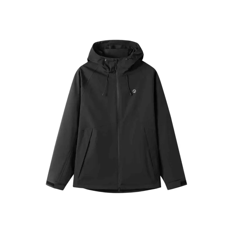 OUTDOOR PRODUCTS Waterproof, Windproof, Breathable, Abrasion Resistant, Thermal Windbreaker Jacket Men's Classic Black-0