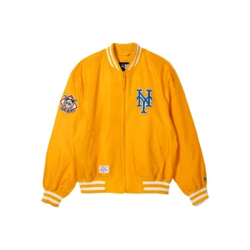 New Era x MLB SS24 Baseball Jacket Unisex Orange