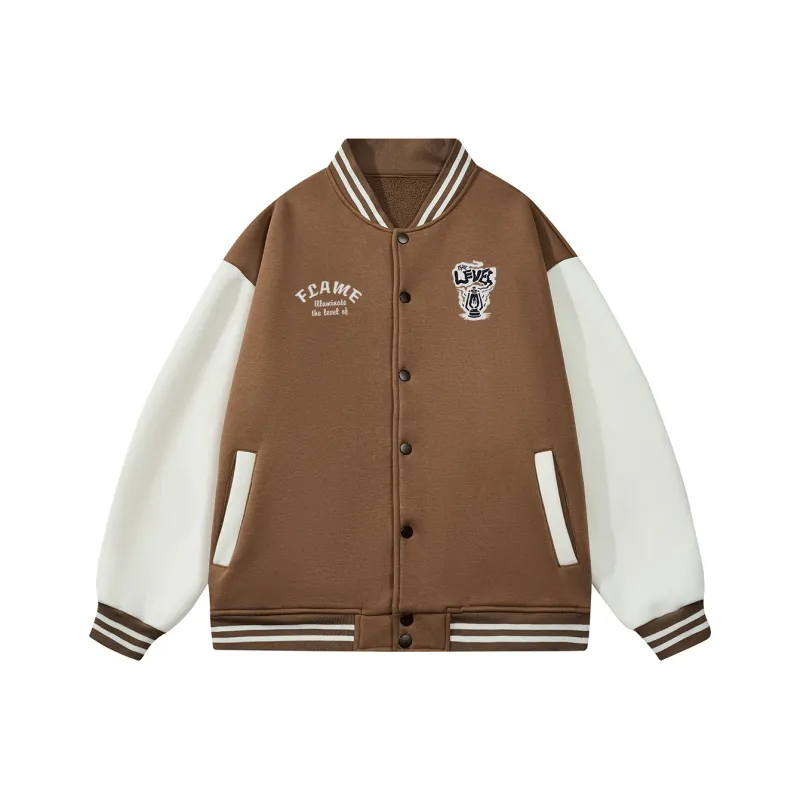 LEVEL RELAX Series Baseball Jacket Unisex-5