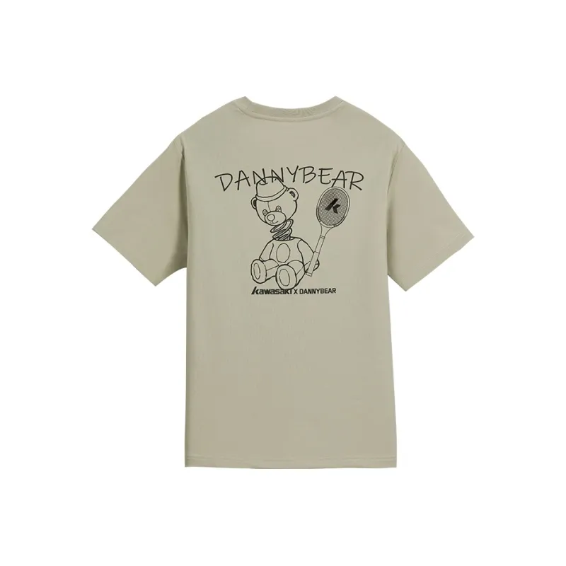 Kawasaki X Danny Bear Collaboration Collection T Shirt Unisex Khaki-1